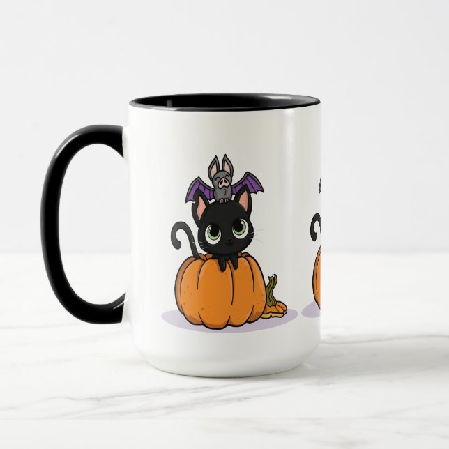Halloween süße Katze Tasse (Links)