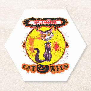 Halloween Süße Katzenween Untersetzer