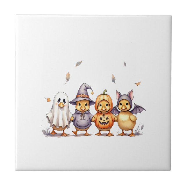 Halloween Süße Küken Kostüm Fliese (Vorderseite)