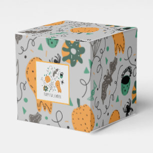 Halloween Süße Kürbis Fledermaus Doodle Muster Gra Geschenkschachtel
