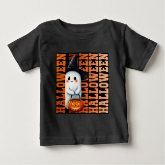 Halloween Süße Lustige Geister-Typografie-Geschenk Baby T-shirt
