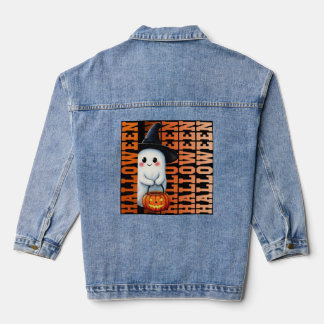 Halloween Süße Lustige Geister-Typografie-Geschenk Jeansjacke