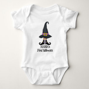 Halloween Süße Minimalist Hexenschuhe Hut Einfach Baby Strampler