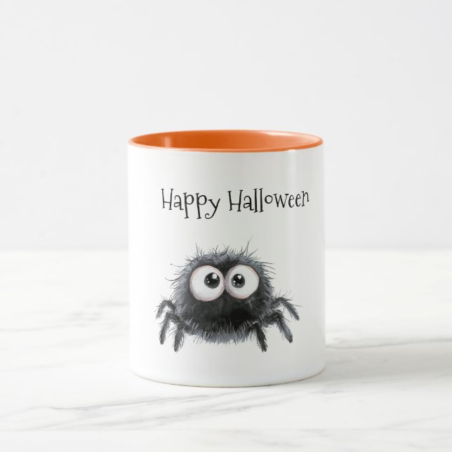 Halloween Süße Schwarze Spinne Tasse (Zentrum)