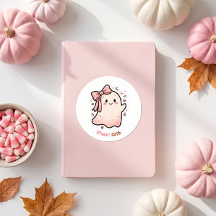 Halloween Süße Vinyl-Aufkleber Kawaii-Geist Runder Aufkleber