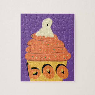 Halloween süßer Geist Cupcake Puzzle