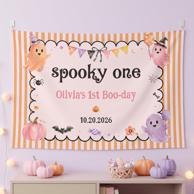 Halloween Süßer Geist Geburtstagsfeier Banner (Von Creator hochgeladen)