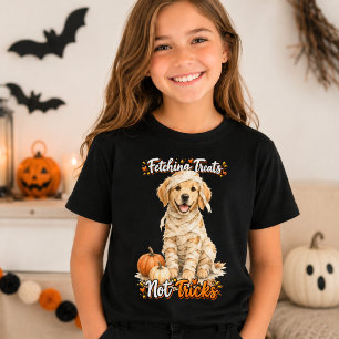 Halloween Süßer Golden Retriever Mumie Tricks T-Shirt