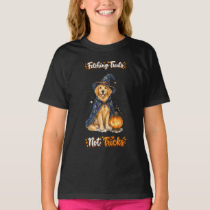 Halloween Süßer Golden Retriever Zaubertricks T-Shirt