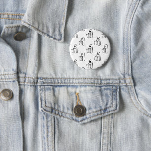 Halloween, Süßer Weißer Geist, Süßes oder Saures, Button