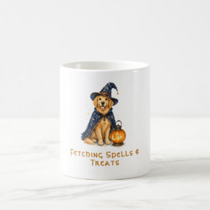 Halloween Süßer Zauberer Golden Retriever Kaffeetasse