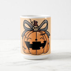 Halloween,Süßes Gesicht Kürbis,Spaßig , Kürbis mit Verwandlungstasse
