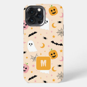 Halloween Süßes Muster Fledermaus Geist Spinne Mon iPhone 13 Pro Max Hülle