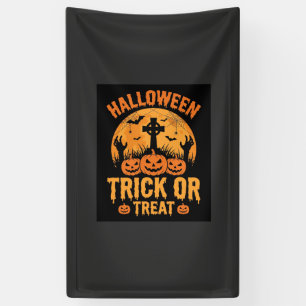 Halloween Süßes oder Saures Kürbisfriedhof Design Banner