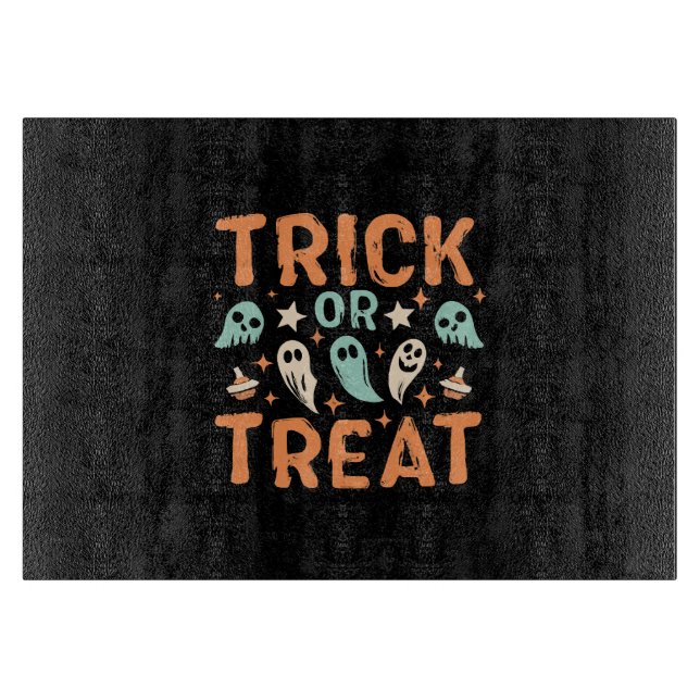 Halloween-Süßes-oder-Saures Schneidebrett (Vorderseite)