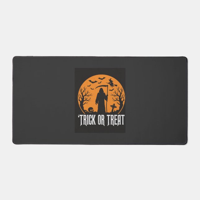 Halloween-Süßes-oder-Saures-Sense-Design_1 Schreibtischunterlage (Vorderseite)