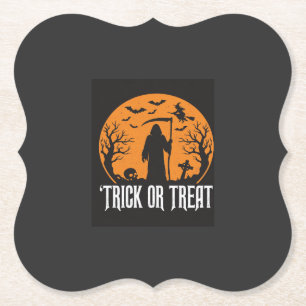 Halloween-Süßes-oder-Saures-Sense-Design_1 Untersetzer