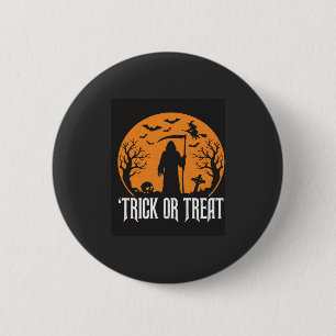 Halloween Süßes oder Saures Sensenmann Design_1 Button