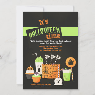 Halloween Süßigkeiten Einladung