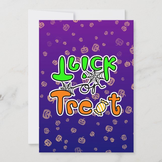 Halloween-Süßigkeiten-Flatcard (Vorderseite)
