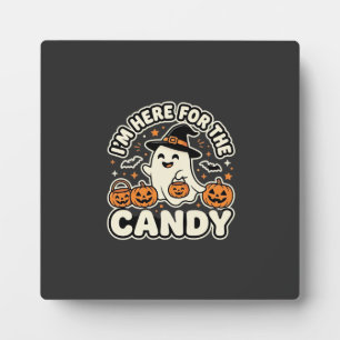 Halloween Süßigkeiten Geist Kürbis Design Fotoplatte