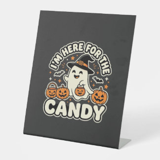 Halloween Süßigkeiten Geist Kürbis Design Sockelschild