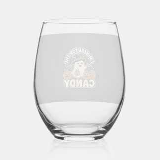 Halloween Süßigkeiten Geist Kürbis Design Weinglas Ohne Stiel