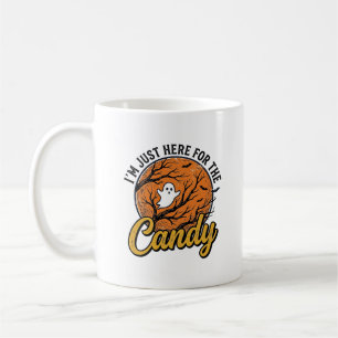 Halloween Süßigkeiten Geist Vintage Vektor Design_ Kaffeetasse