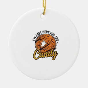 Halloween Süßigkeiten Geist Vintage Vektor Design_ Keramik Ornament