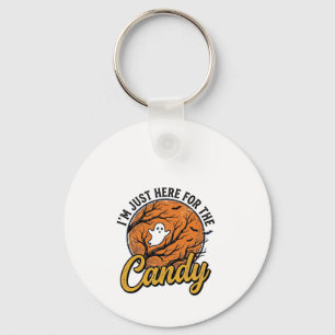 Halloween Süßigkeiten Geist Vintage Vektor Design_ Schlüsselanhänger