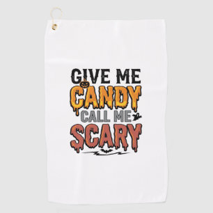 Halloween Süßigkeiten Gib mir Süßigkeiten Ruf mich Golfhandtuch