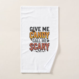 Halloween Süßigkeiten Gib mir Süßigkeiten Ruf mich Handtuch