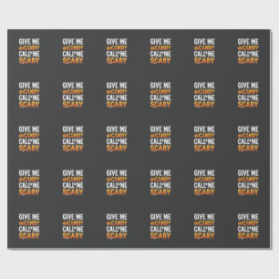 Halloween-Süßigkeiten Grusel-Geister-Design_1 Geschenkpapier