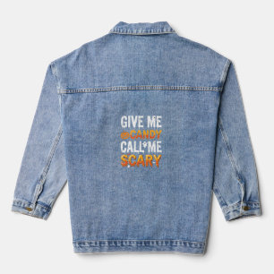 Halloween-Süßigkeiten Grusel-Geister-Design_1 Jeansjacke
