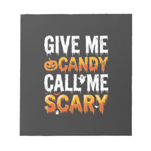 Halloween Süßigkeiten Gruseliger Geist Design_1 Notizblock