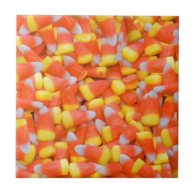 Halloween-Süßigkeiten-Mais Fliese (Vorderseite)