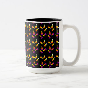 Halloween-Süßigkeiten-Mais-Kaffeetasse Zweifarbige Tasse