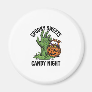 Halloween-Süßigkeiten-Monster Vintage Grusel-Grafi Magnet