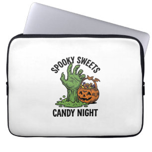 Halloween-Süßigkeiten-Monster Vintage Grusel-Häppc Laptopschutzhülle