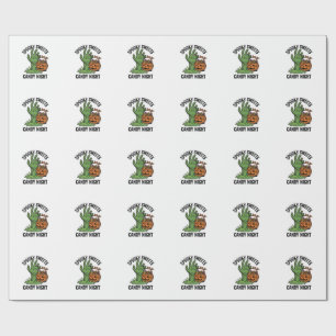 Halloween-Süßigkeiten-Monster Vintage Gruseliger B Geschenkpapier