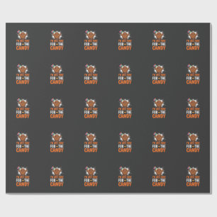 Halloween-Süßigkeiten-Monster-Zitat-Design Geschenkpapier
