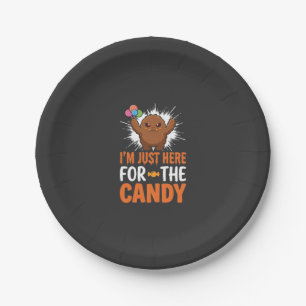 Halloween-Süßigkeiten-Monster-Zitat-Design Pappteller