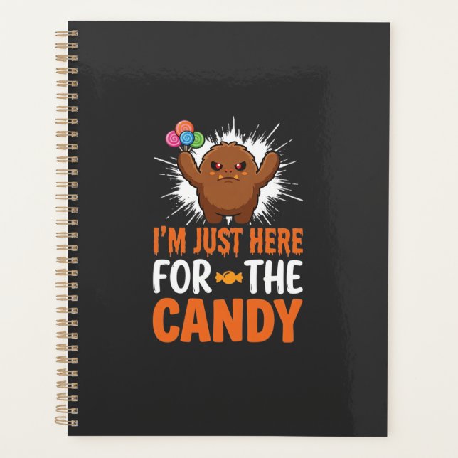 Halloween-Süßigkeiten-Monster-Zitat-Design Planer (Vorderseite)
