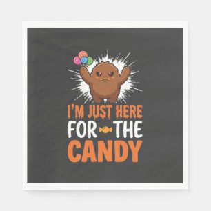 Halloween-Süßigkeiten-Monster-Zitat-Design Serviette