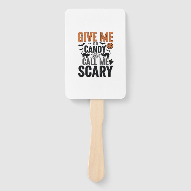 Halloween-Süßigkeiten oder nenne mich gruselig Vin Fächer (Vorderseite)