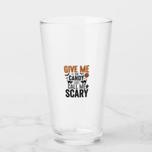 Halloween-Süßigkeiten oder nenne mich gruselig Vin Glas
