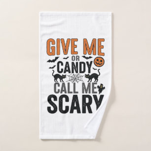 Halloween-Süßigkeiten oder nenne mich gruselig Vin Handtuch