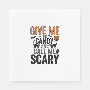 Halloween-Süßigkeiten oder nenne mich gruselig Vin Serviette
