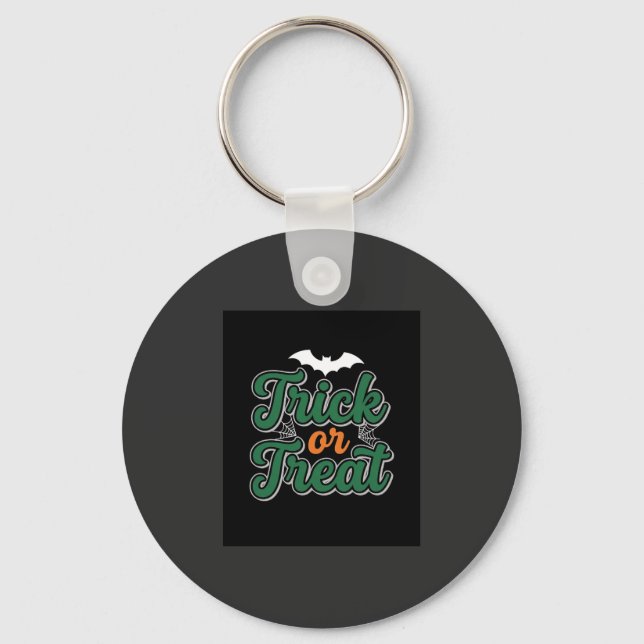 Halloween-Süßigkeiten oder Saures Fledermaus-Webde Schlüsselanhänger (Vorderseite)