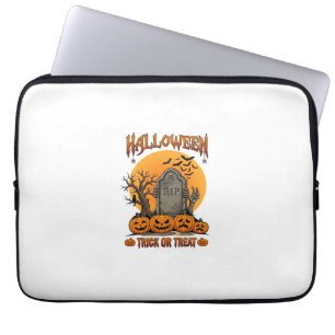 Halloween-Süßigkeiten-oder-Saures-Grabstein-Zombie Laptopschutzhülle